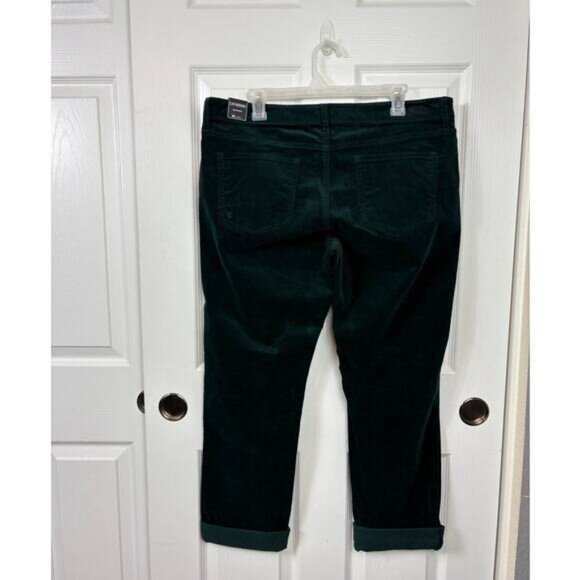 Kut From The Kloth Catherine Boyfriend Emerald Green Corduroy Jeans Sz 16 NWT - Picture 2 of 12